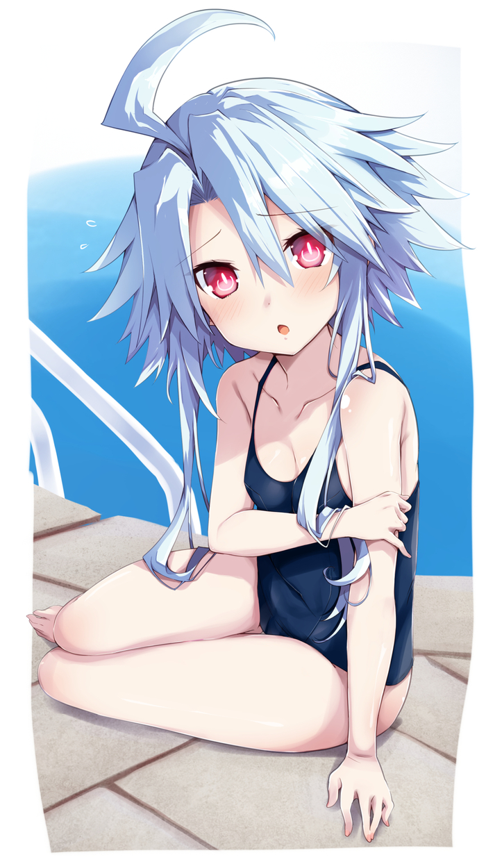 White Heart Anime Art, Hyperdimension Neptunia, Neptunia, Blanc, White Heart, , Iwasi-r, 