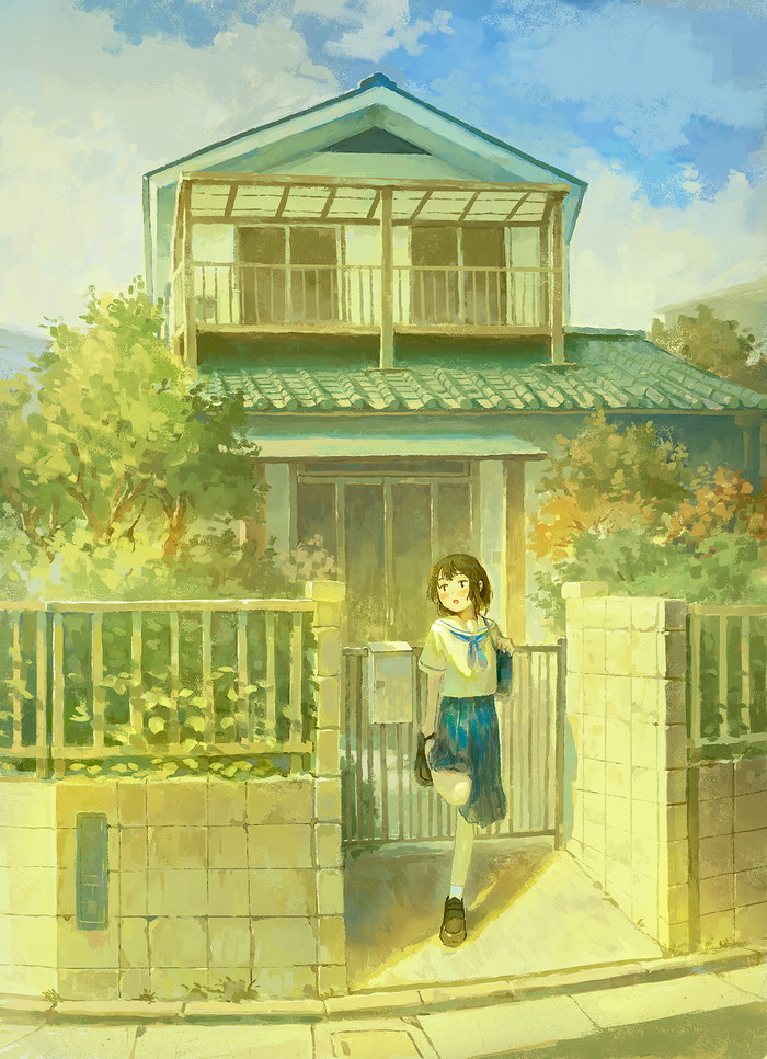 Itte kimasu , Anime Art, Original Character, Seifuku, Fjsmu