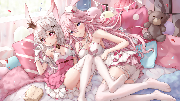 Косплей вечеринка в хонкеке, лиса и девочка волшебница лиса стесняются