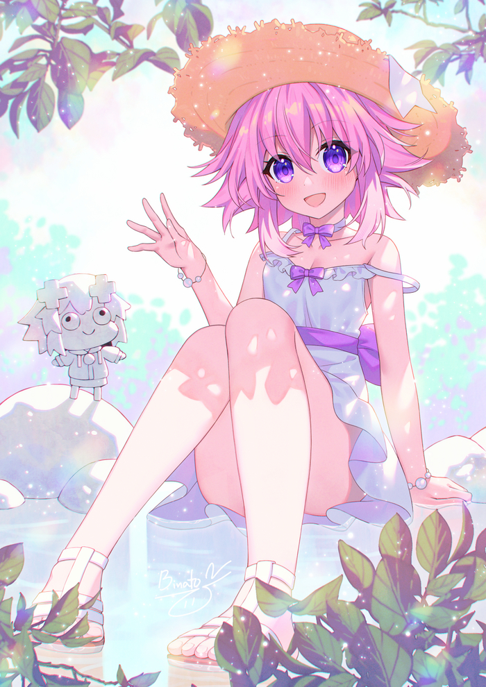 Neptune Anime Art, Hyperdimension Neptunia, Neptunia, Neptune, Binato_lulu