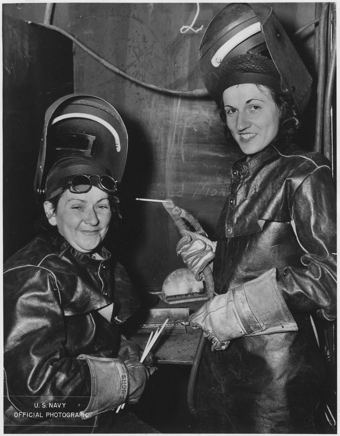 Первые женщины-электросварщики