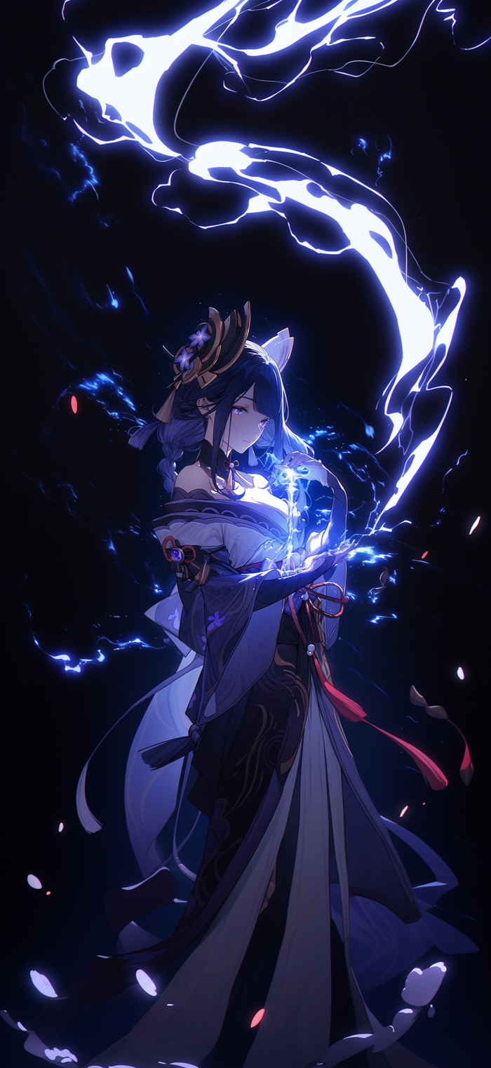 Yae Miko   Midjourney,  ,  , Genshin Impact, Yae Miko (Genshin Impact), Anime Art, , 