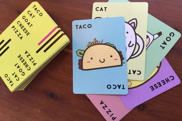 «Тако, кот, коза, сыр, пицца» (изображения с сайта <!--noindex--><a href="https://pikabu.ru/story/top_100_nastolnyikh_igr_ot_mistera_lisa_9591_mesta_10598991?u=http%3A%2F%2Fboardgamegeek.com&t=boardgamegeek.com&h=9d63b2cdc996790a2ec86c4155af2e2ef2a3d62a" title="http://boardgamegeek.com" target="_blank" rel="nofollow noopener">boardgamegeek.com</a><!--/noindex-->)