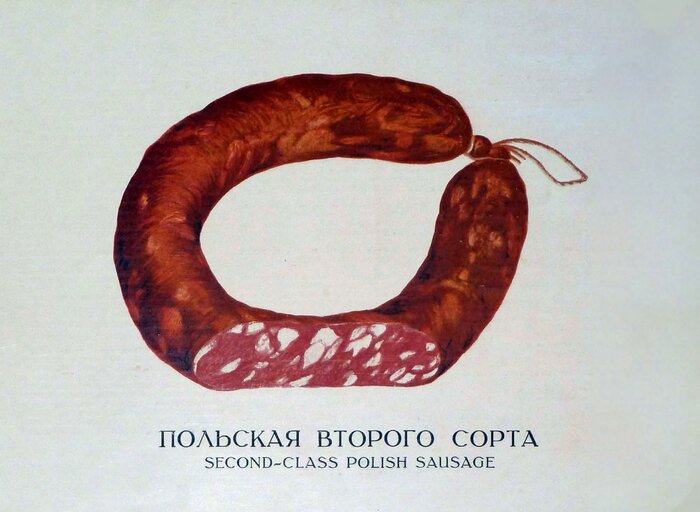 Колбасы и мясокопчености 1938 года | Пикабу