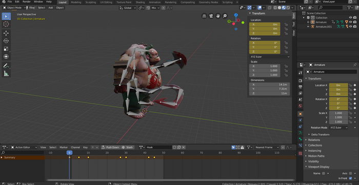 ������������, ����� ������ ���, ������ � Blender 2.80 �������� ��� ���� �� Unity, � ��� 2 ������ � �