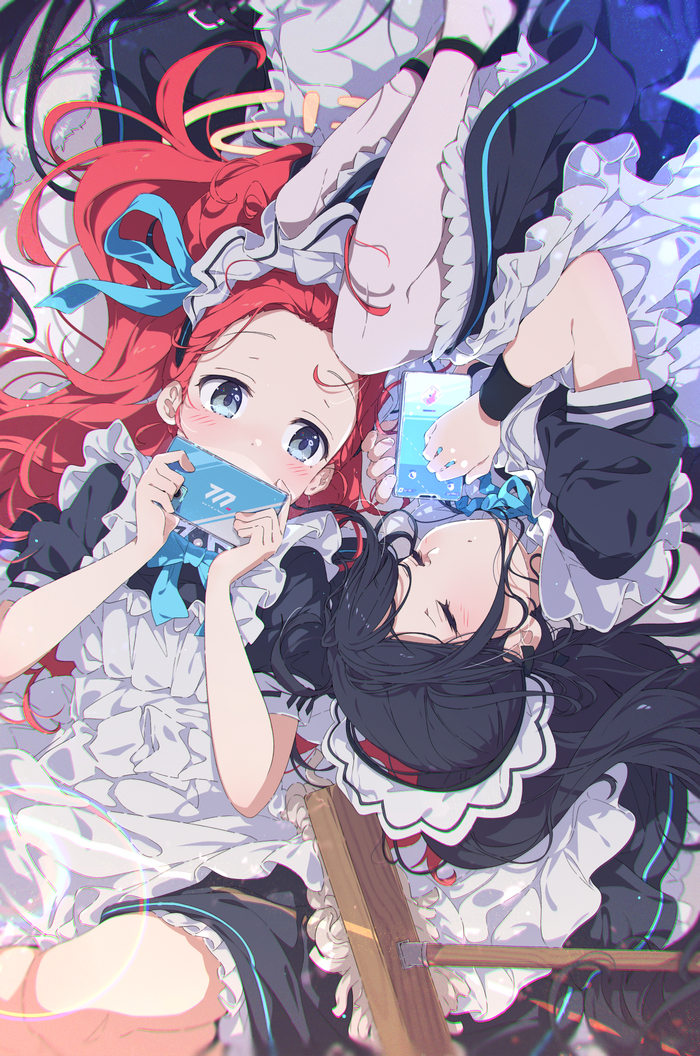 Maid in blue archive , Anime Art, Blue Archive, Tendou Alice, 