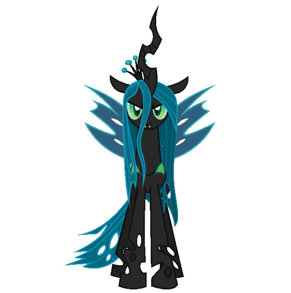 You spin me right round, Baby, right round, like a record Baby, right round, round, round... My Little Pony, Queen Chrysalis, 