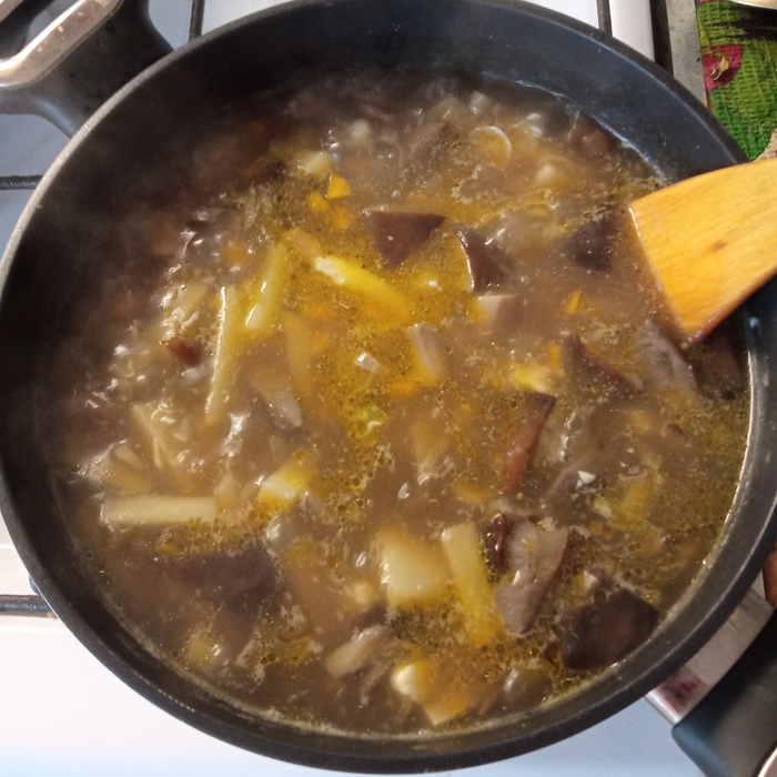 Суп из лесных грибов с сыром и сливками Рецепт, Кулинария, Грибной суп, Сырный суп, Урожай, Длиннопост, Суп