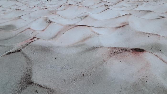 Снег с розовой водорослью и ароматом арбуза.