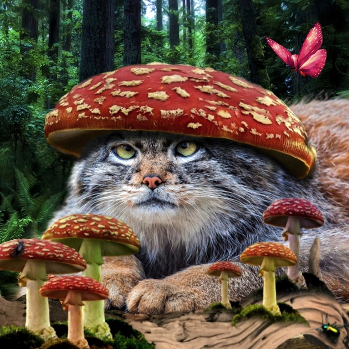 Кепка манула от панамки енота