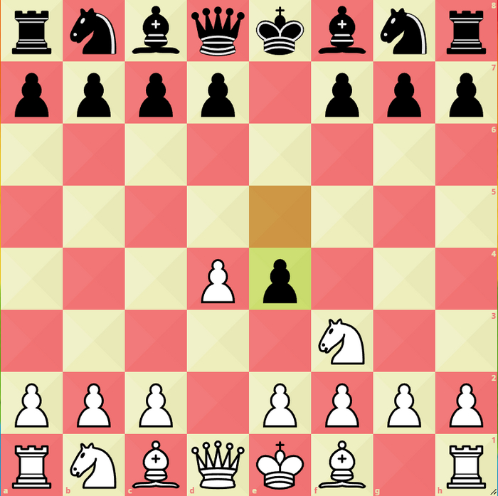 1. d4 e5 2. Nf3 e4 -       d5,   .