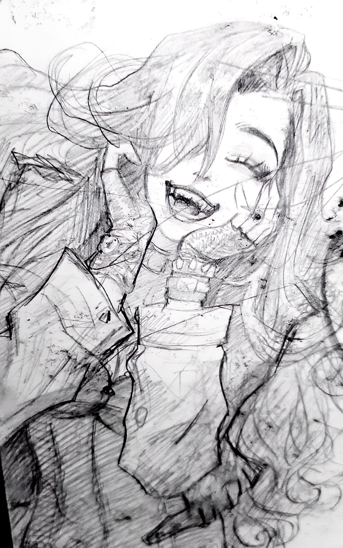 Vampires smile , Anime Art, Lineart, , ,  ,  