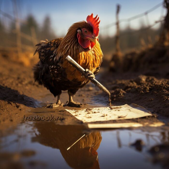 Как курица лапой N2