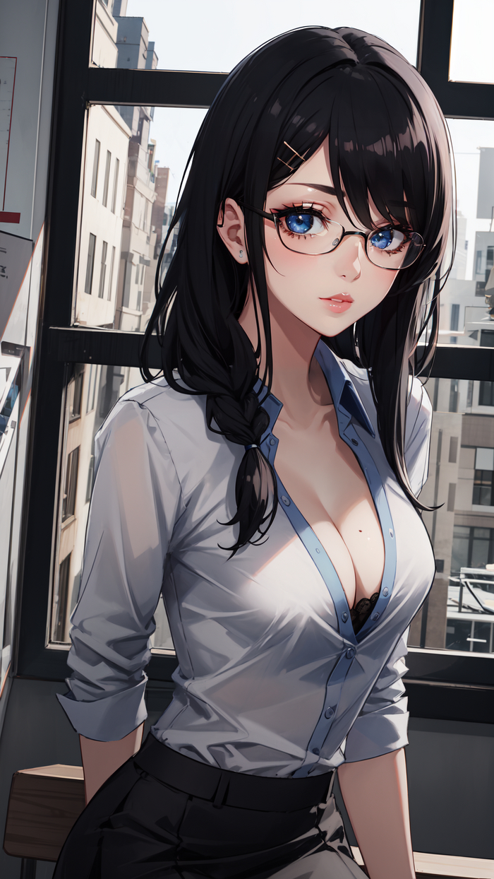   , , 2D, Stable Diffusion,  , Anime Art, , ,  ,  ,  , Original Character, , Megane,  