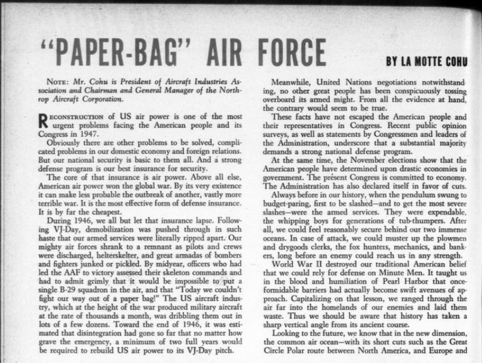 Как феникс из праха: американские ВВС в 1945-1951 году Cat_cat, История (наука), Текст, ВВС, США, Авиация, Холодная война, Длиннопост