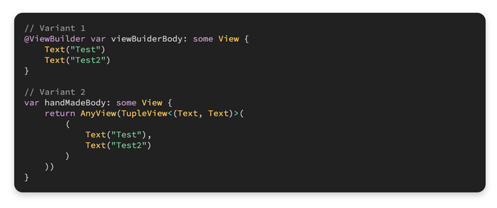 SwiftUI View Builder / 4 min IT, Дневник, Научпоп, Swift, Программирование, Длиннопост