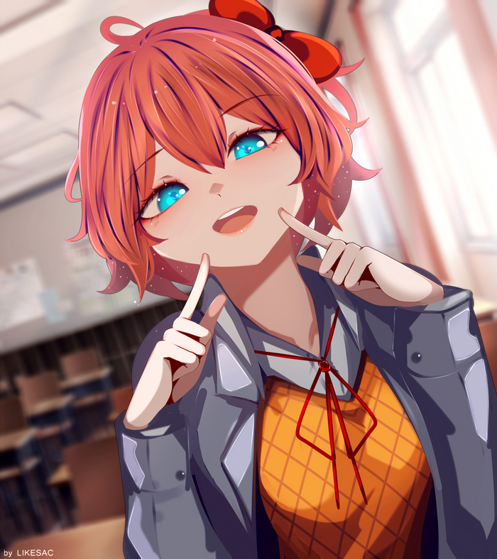 ! Anime Art, , Doki Doki Literature Club, Sayori,  