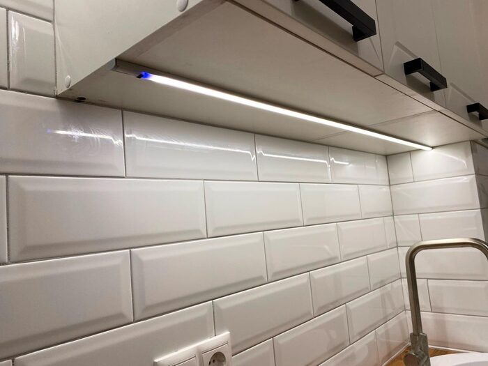 Подсветка у клиента на кухни