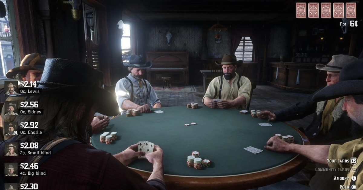 Как играть в покер в Red Dead Redemption 2 на миссии