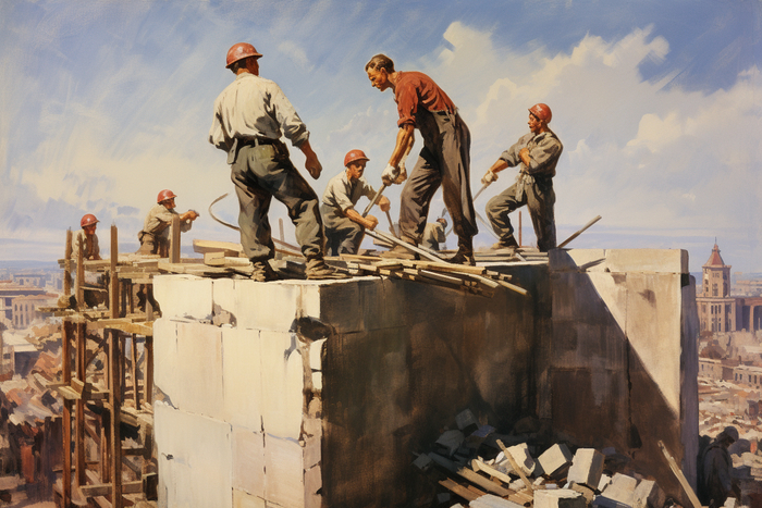 СССР в стиле Нормана Роквелла Midjourney, Арты нейросетей, Норман Роквелл, СССР, США, Живопись, Длиннопост