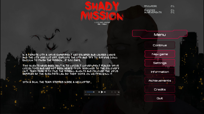  - Shady Mission  Itch.io Itchio, Gamedev, ,  , , Mac Os, Windows, Survival Horror, , , YouTube, ,  Steam
