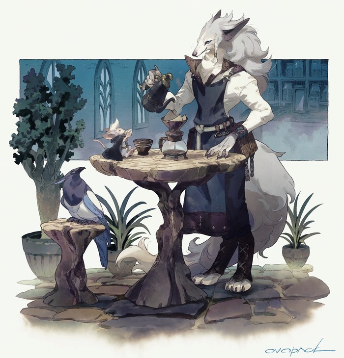 Have a drink please , Furry Art, Furry mouse, Furry Canine, , Ovopack