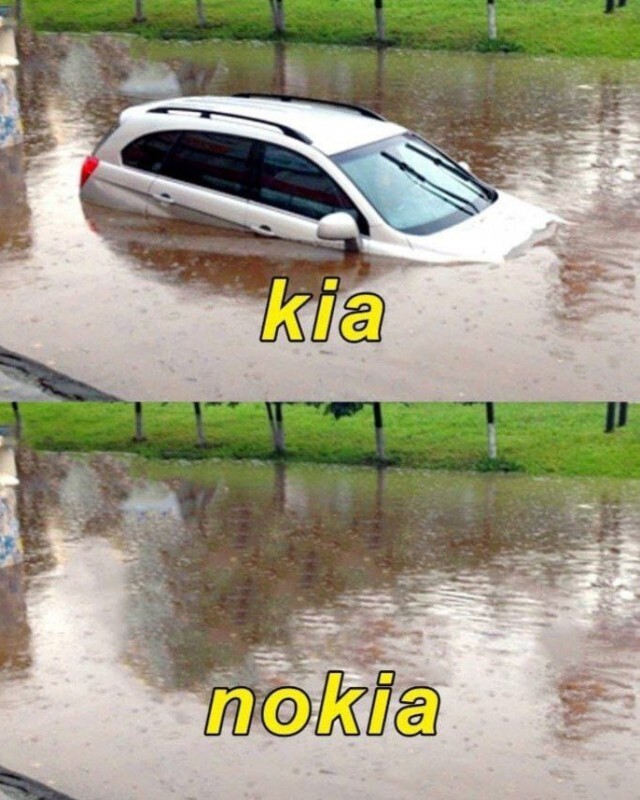 Nokia Kia, Nokia, Машина, Юмор, Картинка с текстом