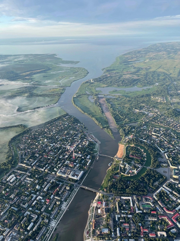 Великий Новгород с высоты птичьего полёта