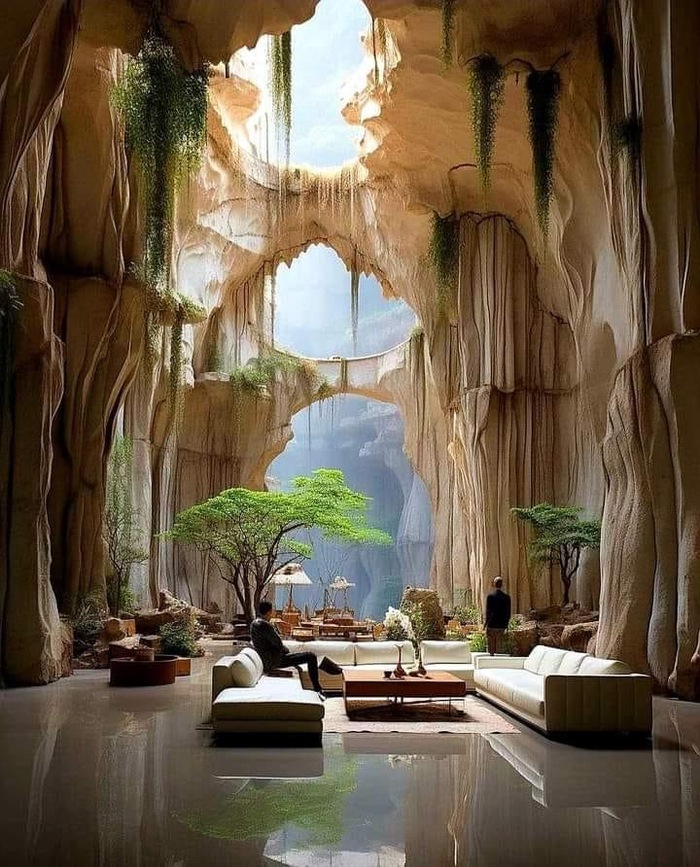 Дизайн в пещере