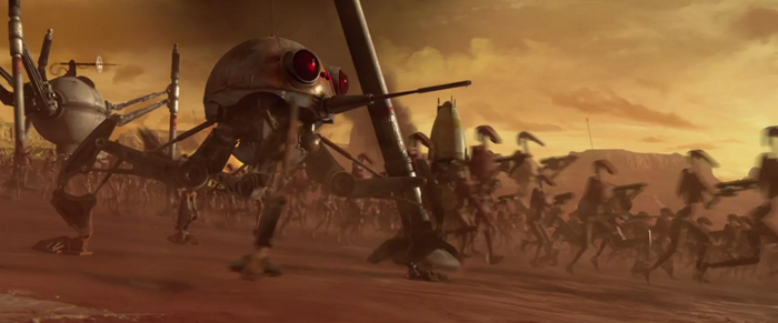 Звездные войны - битва с роботами