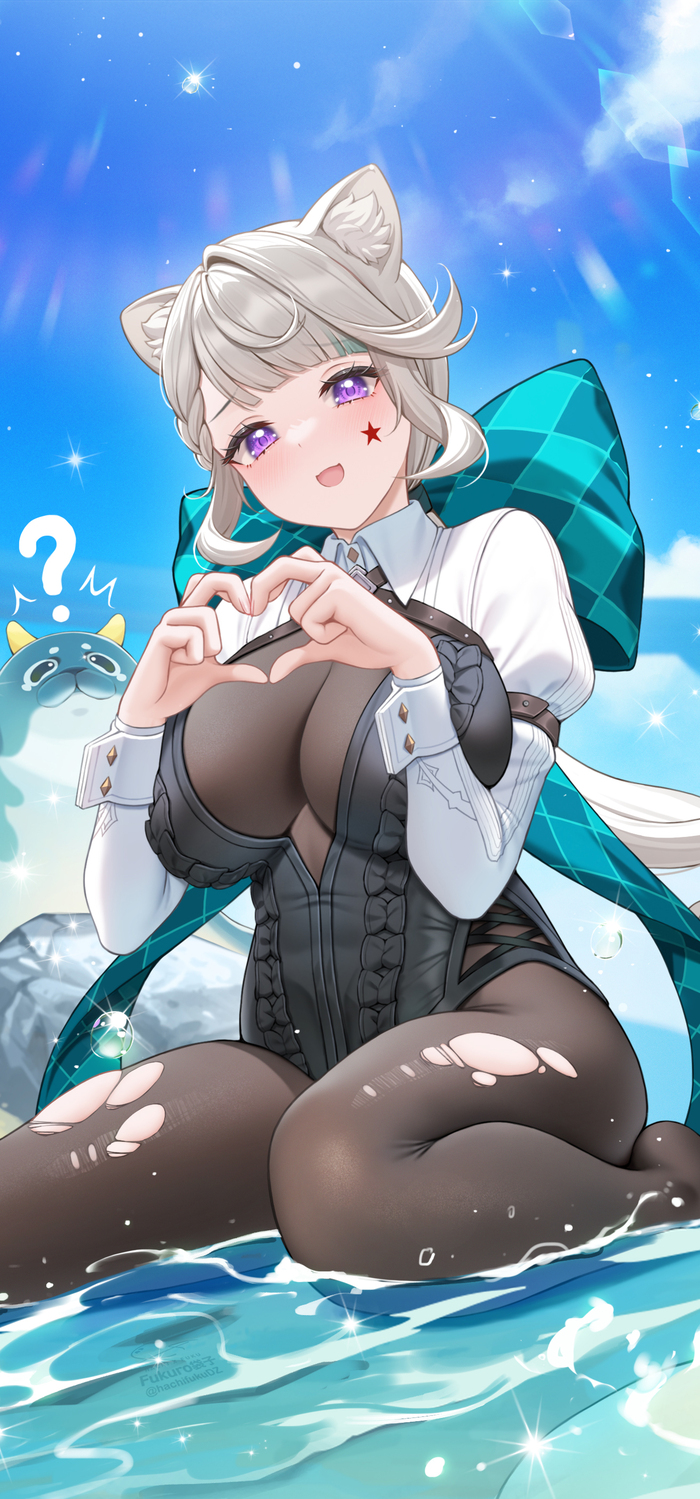 Lynette Genshin Impact, Lynette (Genshin Impact), , , , , Anime Art, Animal Ears, Fukuro, 