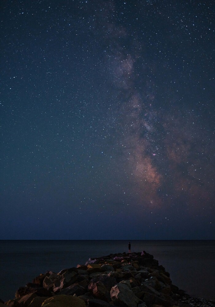 Две бездны Фотография, Звезды, Астрофото, Море, Млечный путь, Природа России