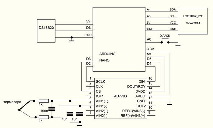 AD7793 +  (Arduino) Arduino, , , , 