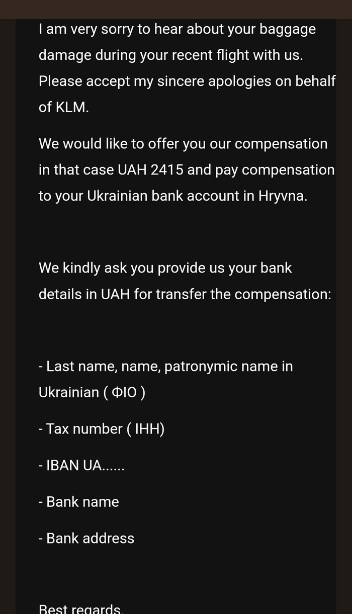 Ответ на пост «Бедный чемодан» Чемодан, Багаж, Компенсация, Авиалинии, Длиннопост