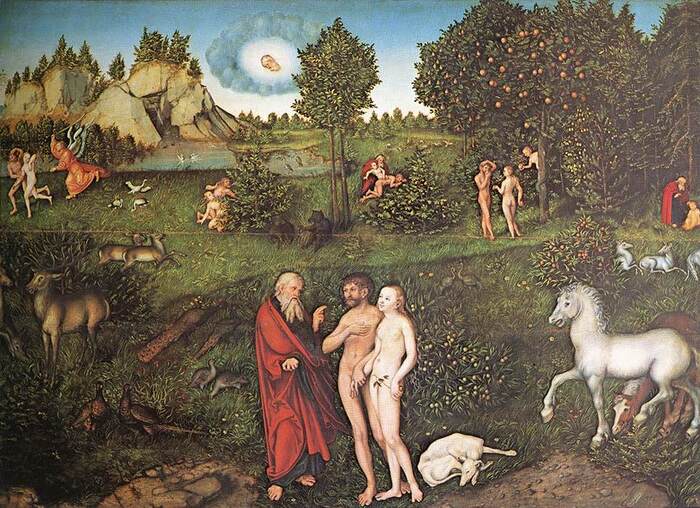 "Сад Эдема", Лукас Кранах Старший, 1530