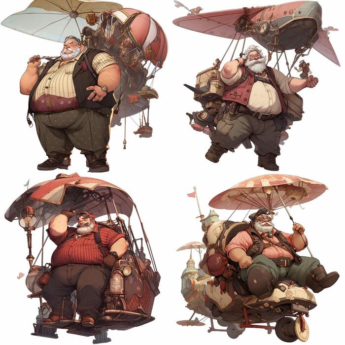 "Карлсон, который живет на крыше - забавный летающий толстяк" от Midjourney