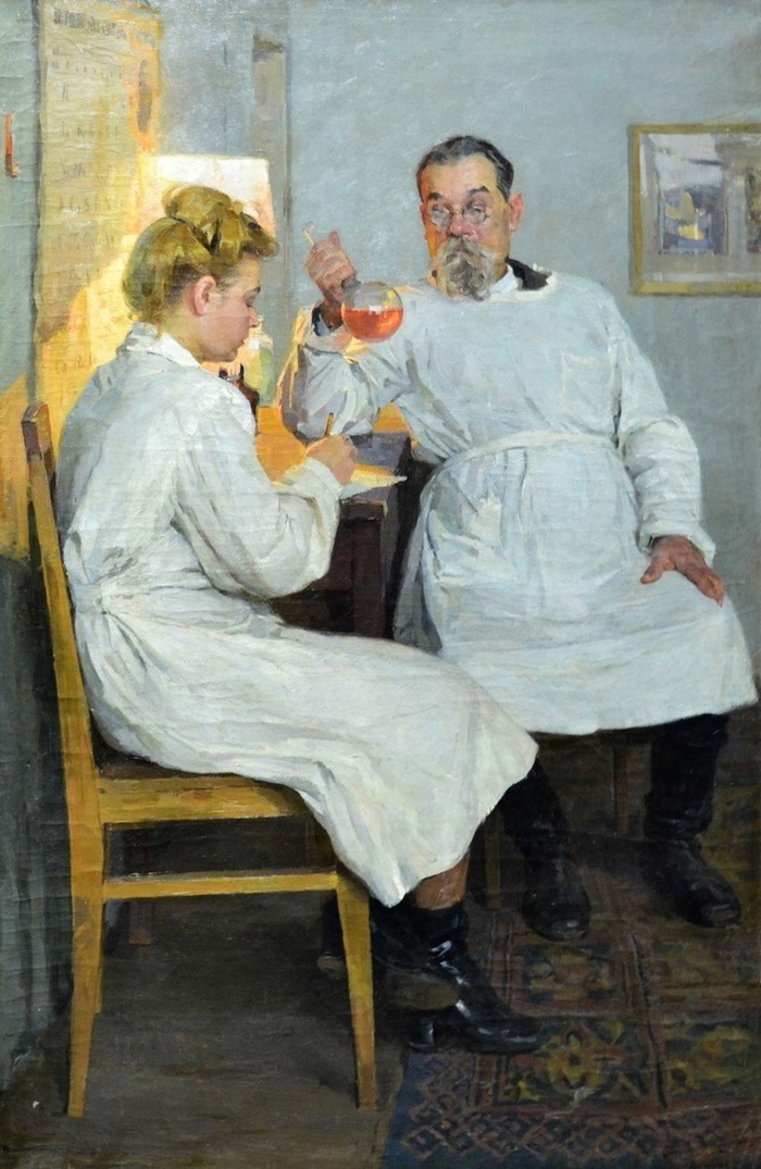 Александр Михайлович Лопухов "Экзамен по химии" 1953