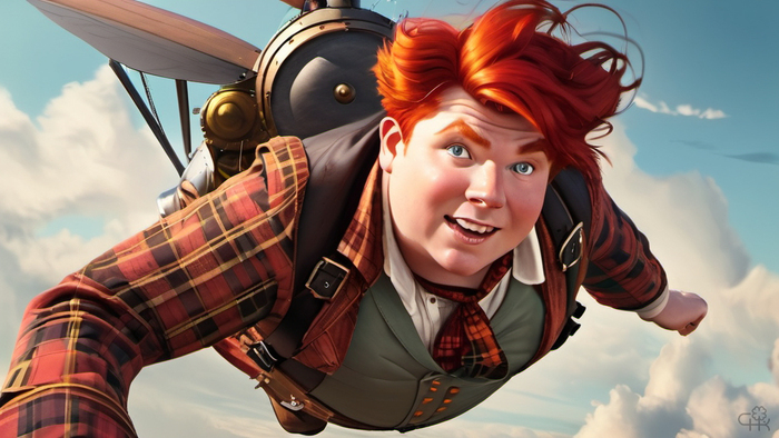 Летящий Карлсон от Stable Diffusion - SDXL