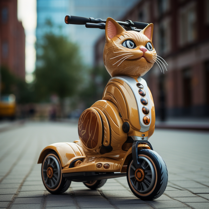 Самокат в виде кота