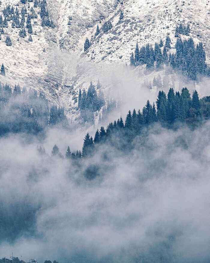 В горах Алматы выпал снег Алматы, Горы Алматы, Казахстан, Горы, Instagram, Фотография, Длиннопост