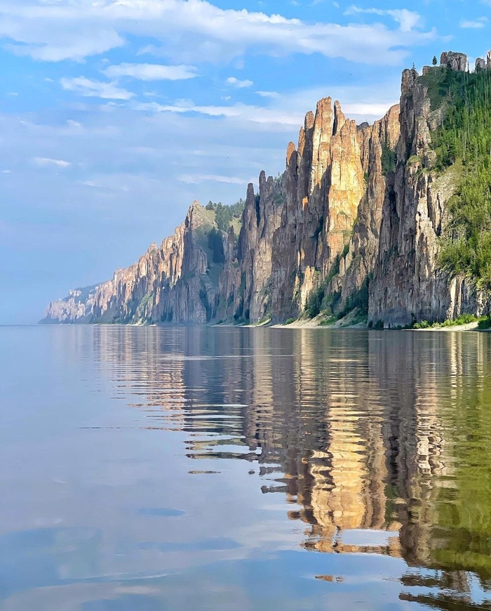 Национальный парк под названием ленские столбы геологическое