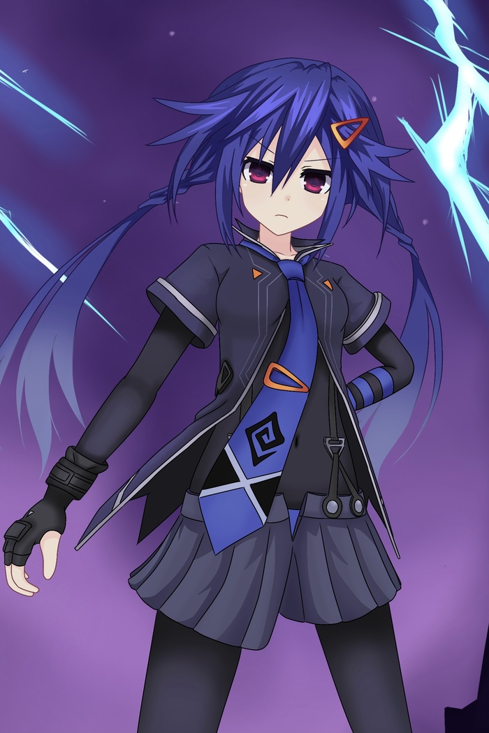 Kurome Anime Art, Hyperdimension Neptunia, Neptunia, Kurome Ankokuboshi, 