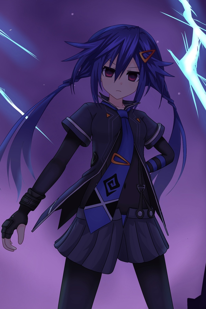 Kurome Anime Art, Hyperdimension Neptunia, Neptunia, Kurome Ankokuboshi, 