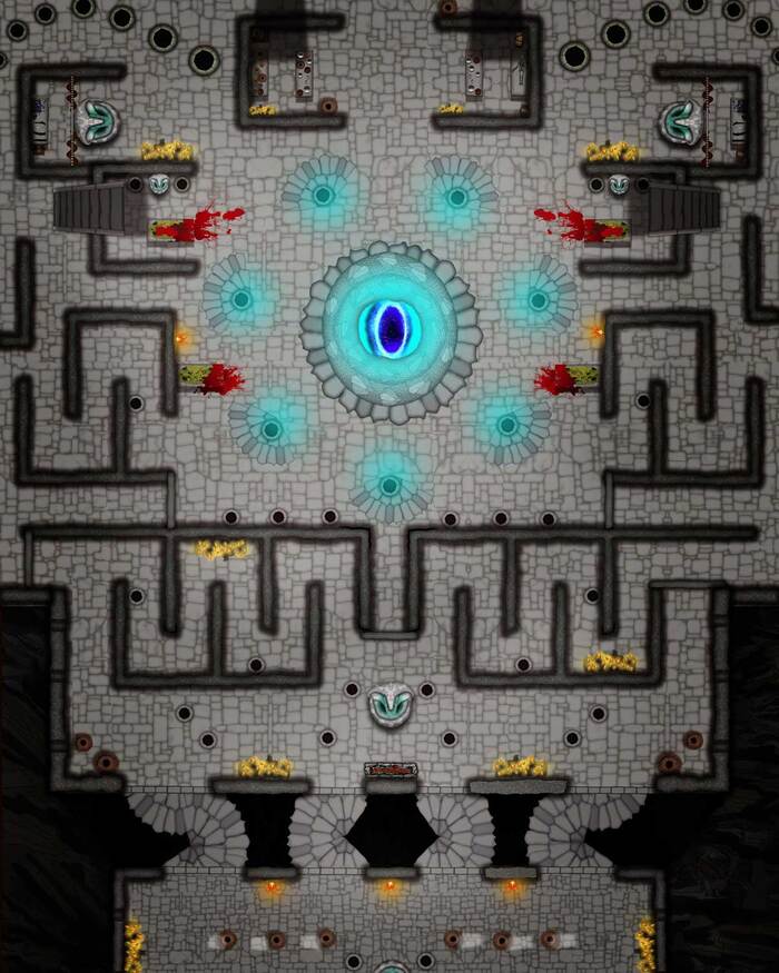 Карта для НРИ. Змеиный храм.Нижнее святилище. 2-3-4 . 32х40 есть свободная