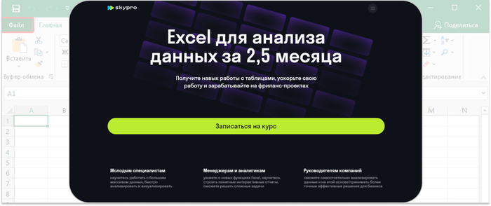 Skypro � Excel ��� ������� ������