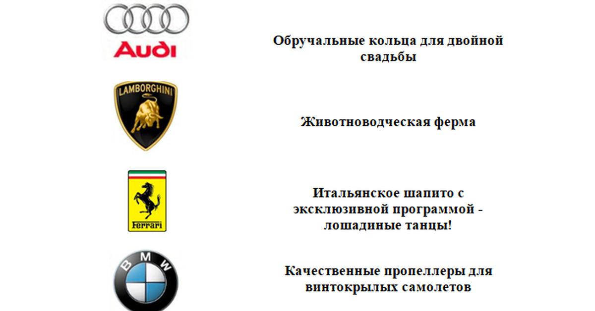 Истинный смысл автомобильных эмблем | Пикабу