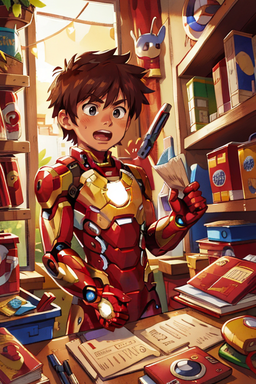 Iron Man as cashier