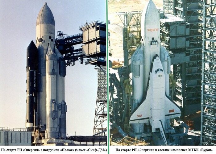 "Скиф-ДМ" и "Буран", установленные на ракета-носителе "Энергия". Взято из Яндекс-картинок