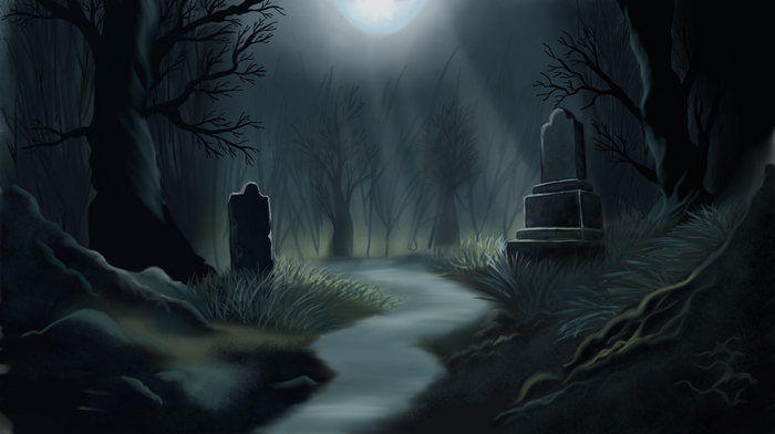 Drawtober 2023.  1. Overgrown Cemetary  , , 