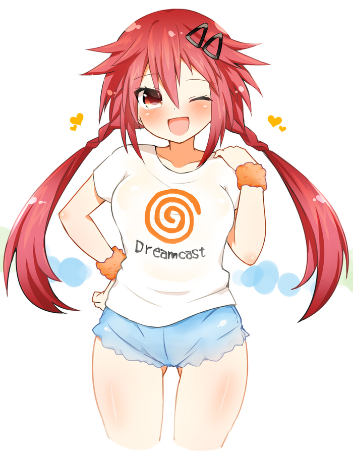 Uzume Anime Art, Hyperdimension Neptunia, Neptunia, Uzume Tennouboshi, Orange Heart, Sega Dreamcast, 